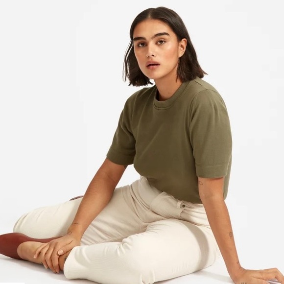 Everlane Lightweight French Terry Puff-Sleeve Tee - Picture 3 of 4
